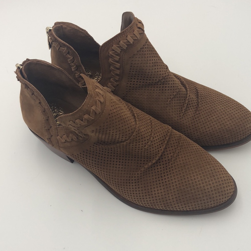 Vince Camuto Palmina Perforated Suede Booties